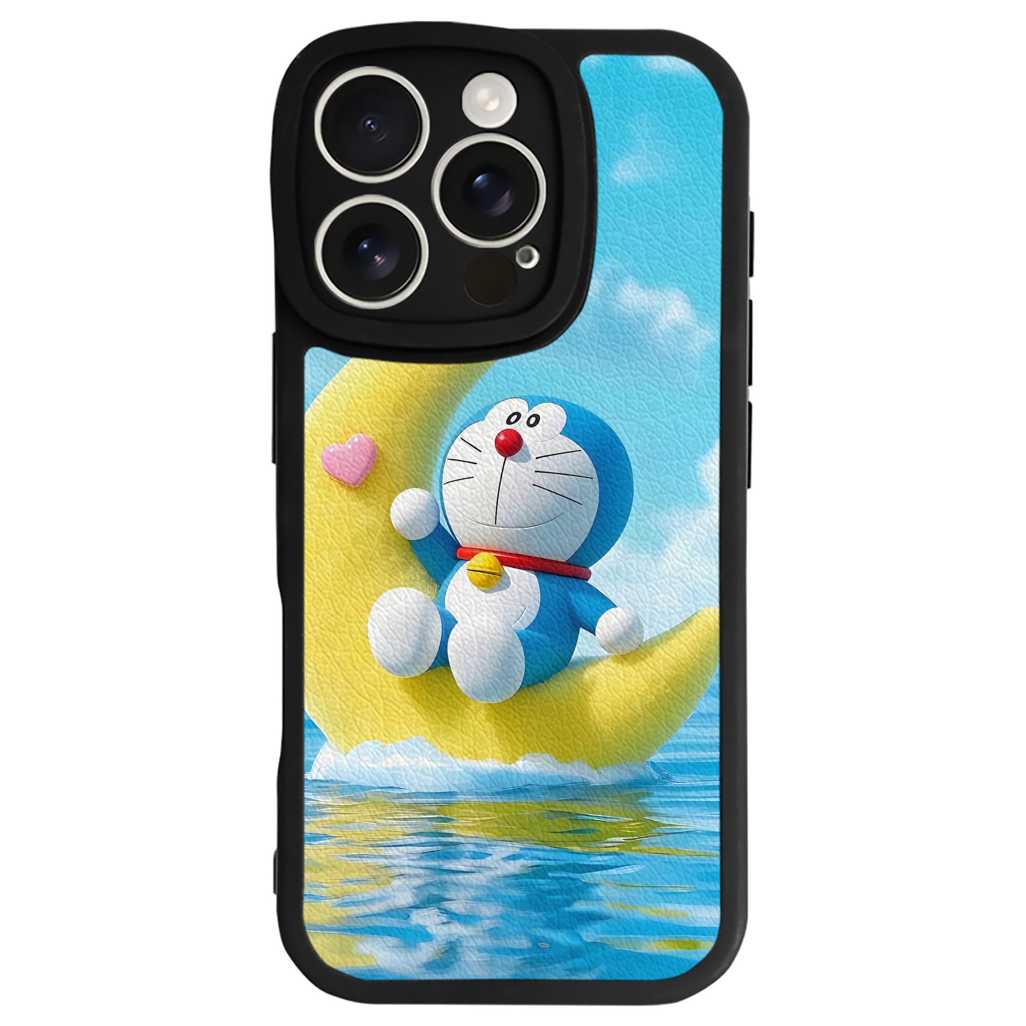 （画像用） ドラえもん Doraemon 【iPhone 16シリーズ対応】シリコンスマホケース（レザー調） 材質：シリコン